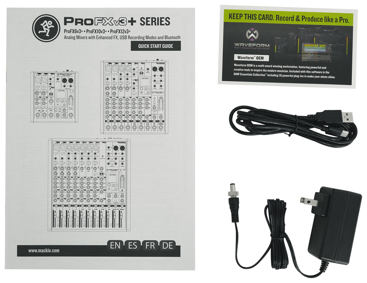 Mackie ProFX6v3+ 6-Channel Analog Mixer w/Enhanced FX/USB Recording/Bluetooth