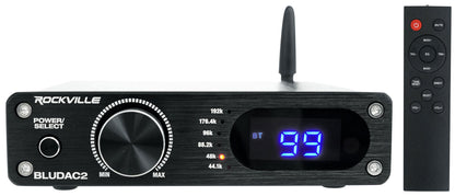 Rockville BLUDAC2B DAC/Bluetooth Amplifier Home Receiver USB/Optical/Sub Out