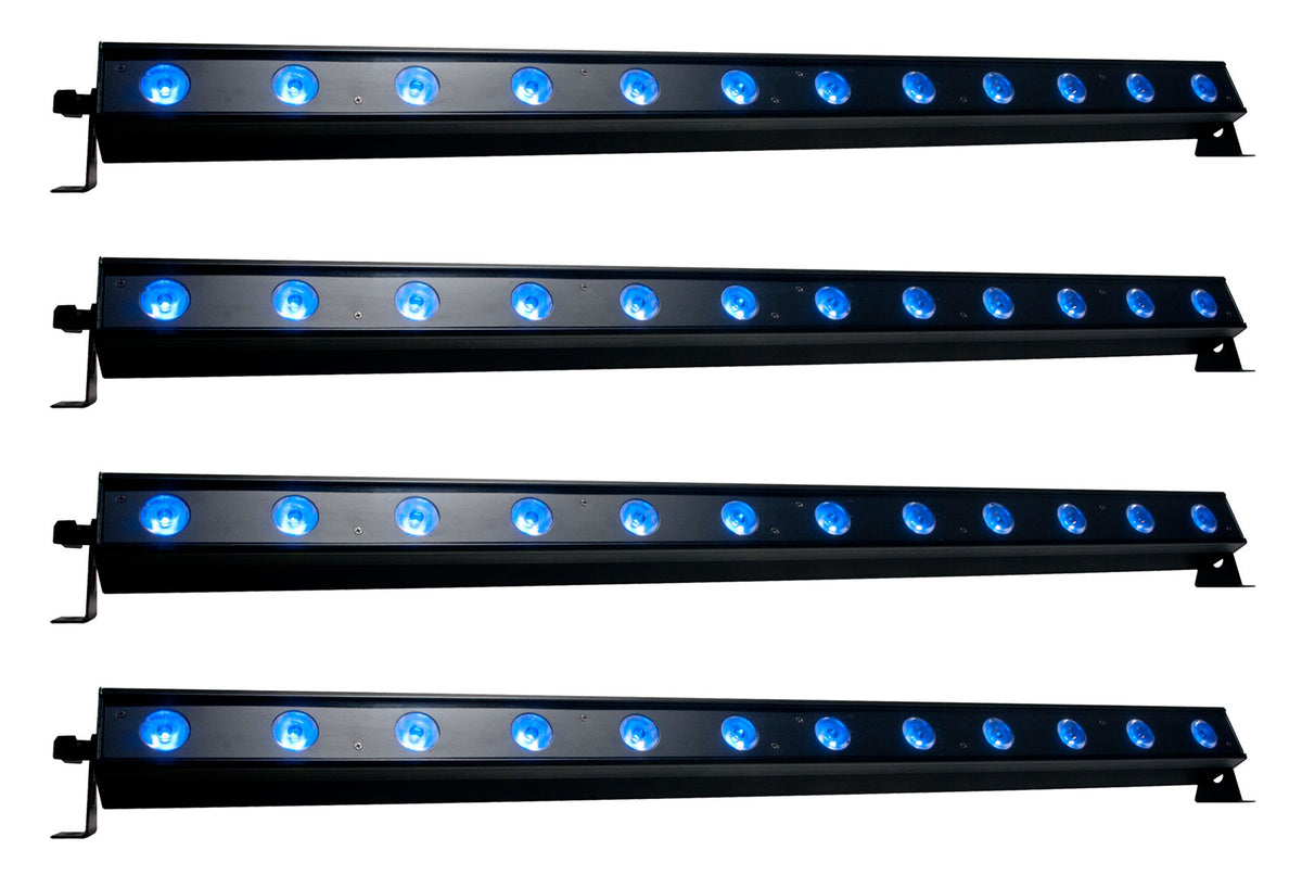 (4) ULTRA HEX BAR 12 12x10W RGBAW+UV LED DMX Wash Bar Lights