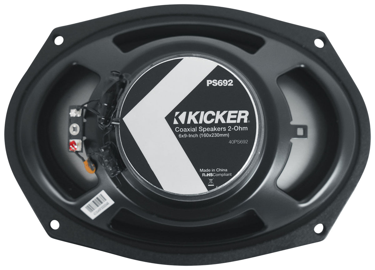 Kicker 46HDBL69 6x9" Saddlebag Speakers+Lids for 2014-Up Harley Davidson HDBL69