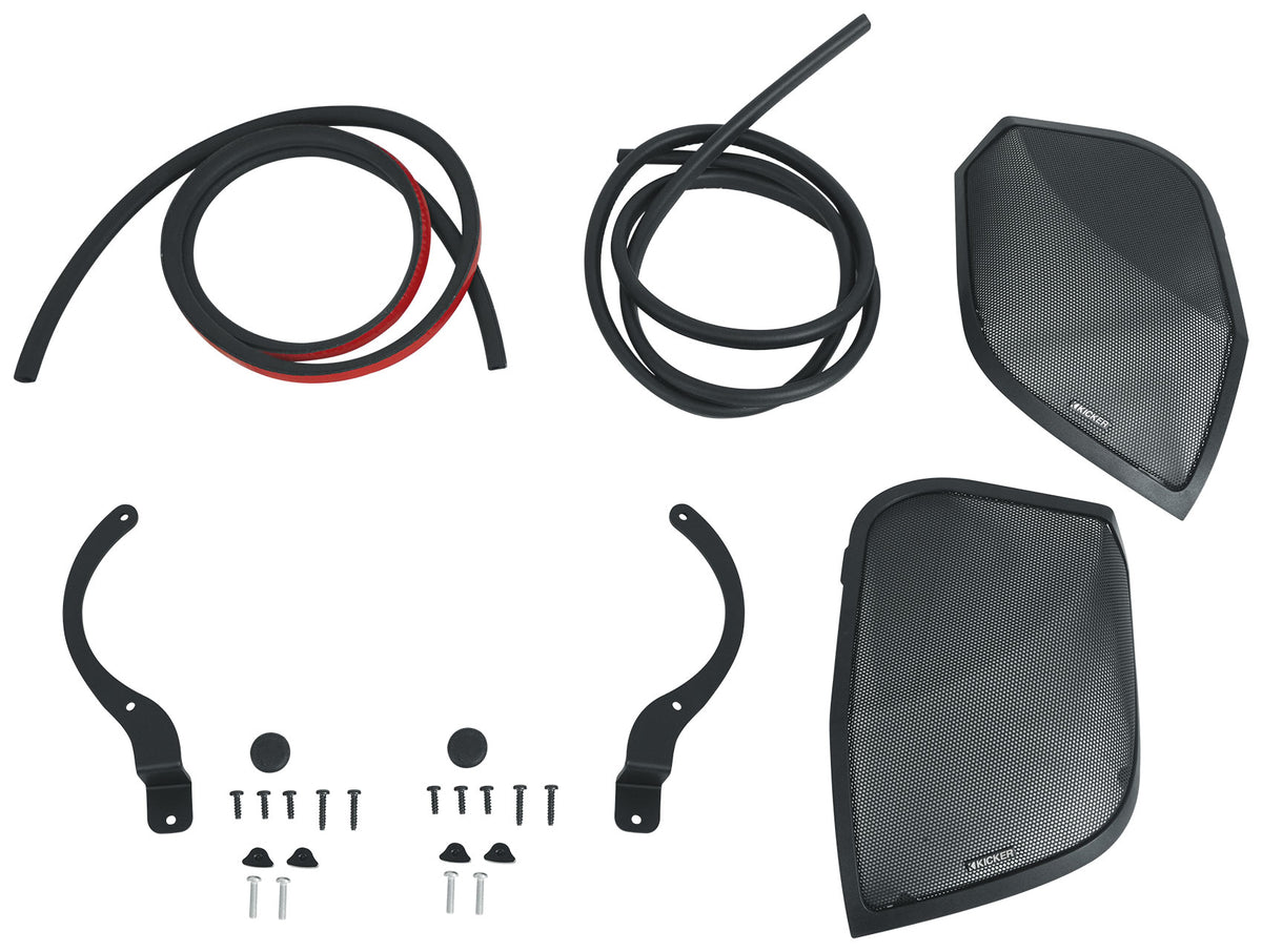 Kicker 46HDBL69 6x9" Saddlebag Speakers+Lids for 2014-Up Harley Davidson HDBL69