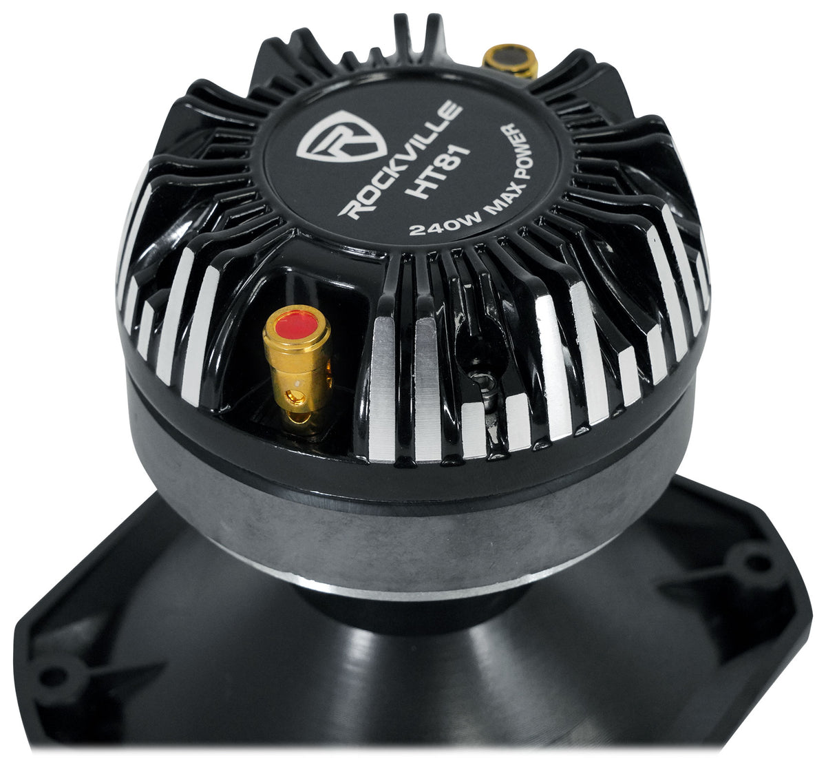 Rockville HT81 1.35" 240 Watt Car/Pro Audio ABS Horn Titanium Tweeter