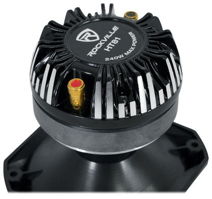 Rockville HT81 1.35" 240 Watt Car/Pro Audio ABS Horn Titanium Tweeter
