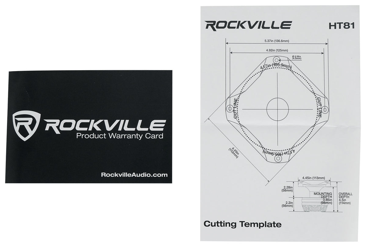Rockville HT81 1.35" 240 Watt Car/Pro Audio ABS Horn Titanium Tweeter