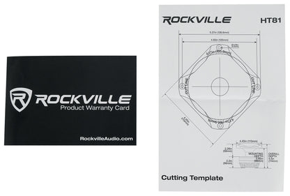 Rockville HT81 1.35" 240 Watt Car/Pro Audio ABS Horn Titanium Tweeter