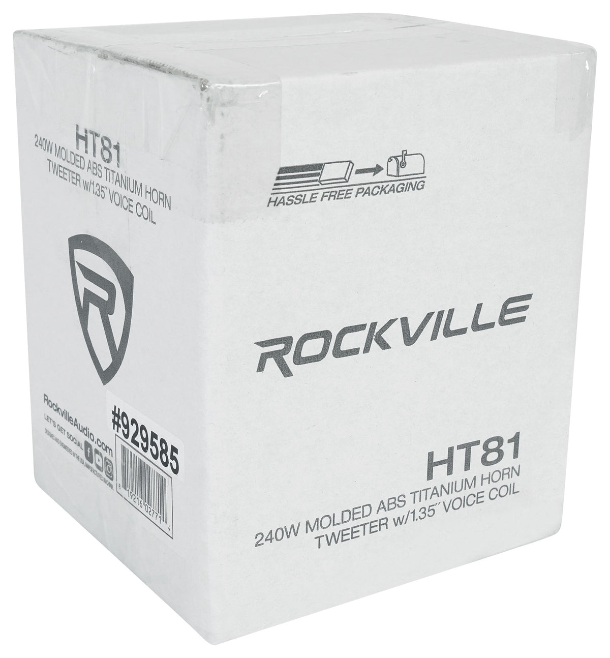 Rockville HT81 1.35" 240 Watt Car/Pro Audio ABS Horn Titanium Tweeter