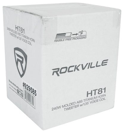 Rockville HT81 1.35" 240 Watt Car/Pro Audio ABS Horn Titanium Tweeter