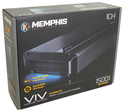 Memphis Audio VIV1500.1V2 SixFive Series 1500w RMS Mono Car Amplifier Amp w/ DSP