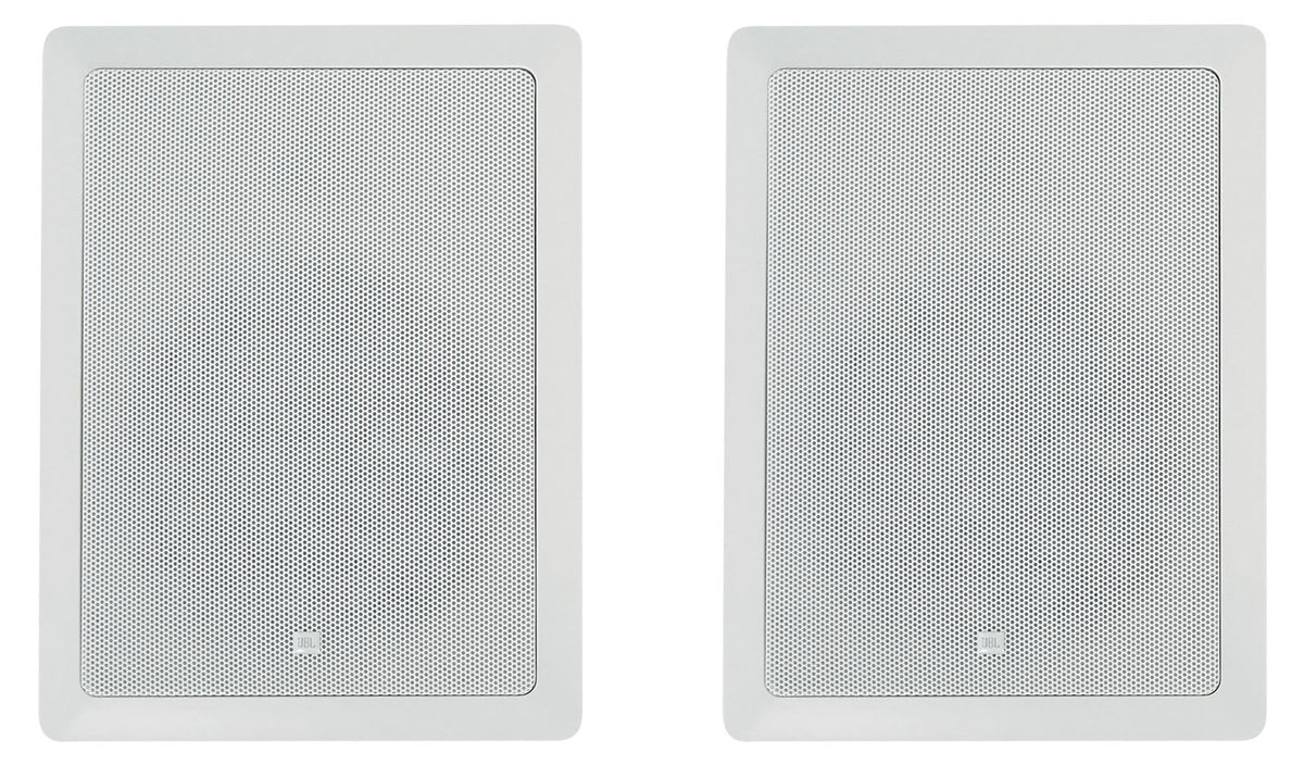 (2) JBL CONTROL 128 WT 8" 50w Commercial 70v In-Wall Speakers For Restaurant/Bar