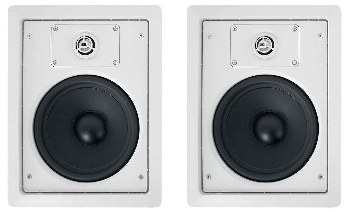(2) JBL CONTROL 128 WT 8" 50w Commercial 70v In-Wall Speakers For Restaurant/Bar