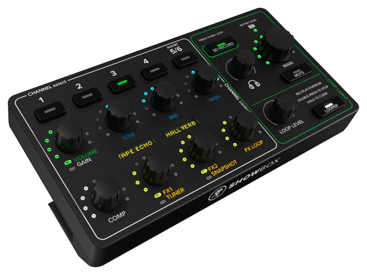 Mackie ShowBox Rechargeable 8" DJ PA Bluetooth Speaker+Mixer Recording Interface