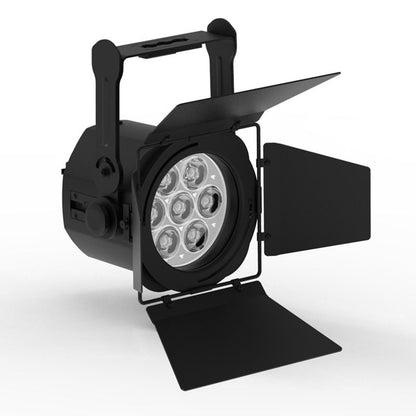 (6) American DJ ADJ ElectraPix Par 7 Pak RGBAL+UV DMX Par Lights w/ Flight Case