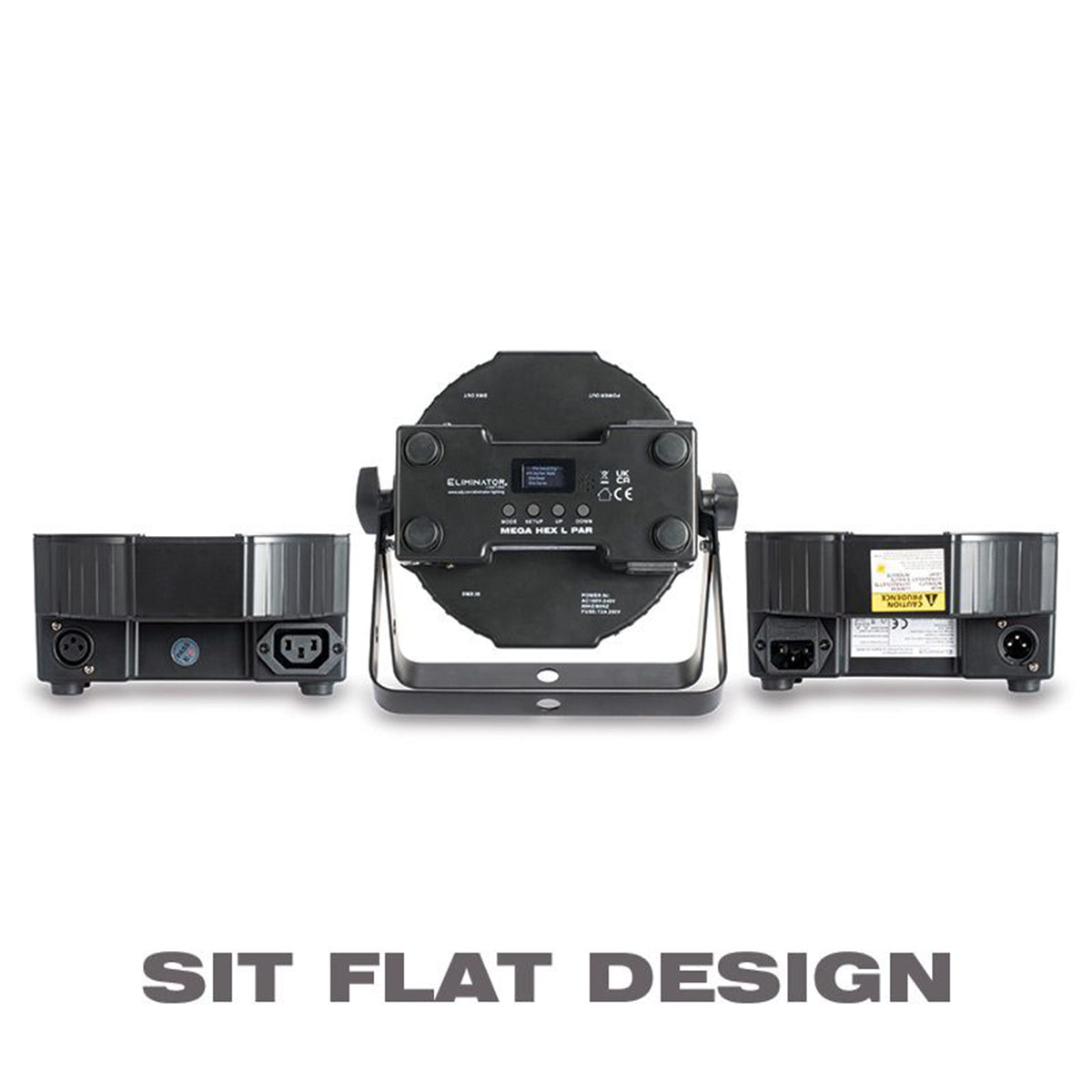 4) American DJ MEGA FLAT HEX L PAK4 RGBLA+UV LED DMX Par Lights+Remote+Cable+Bag