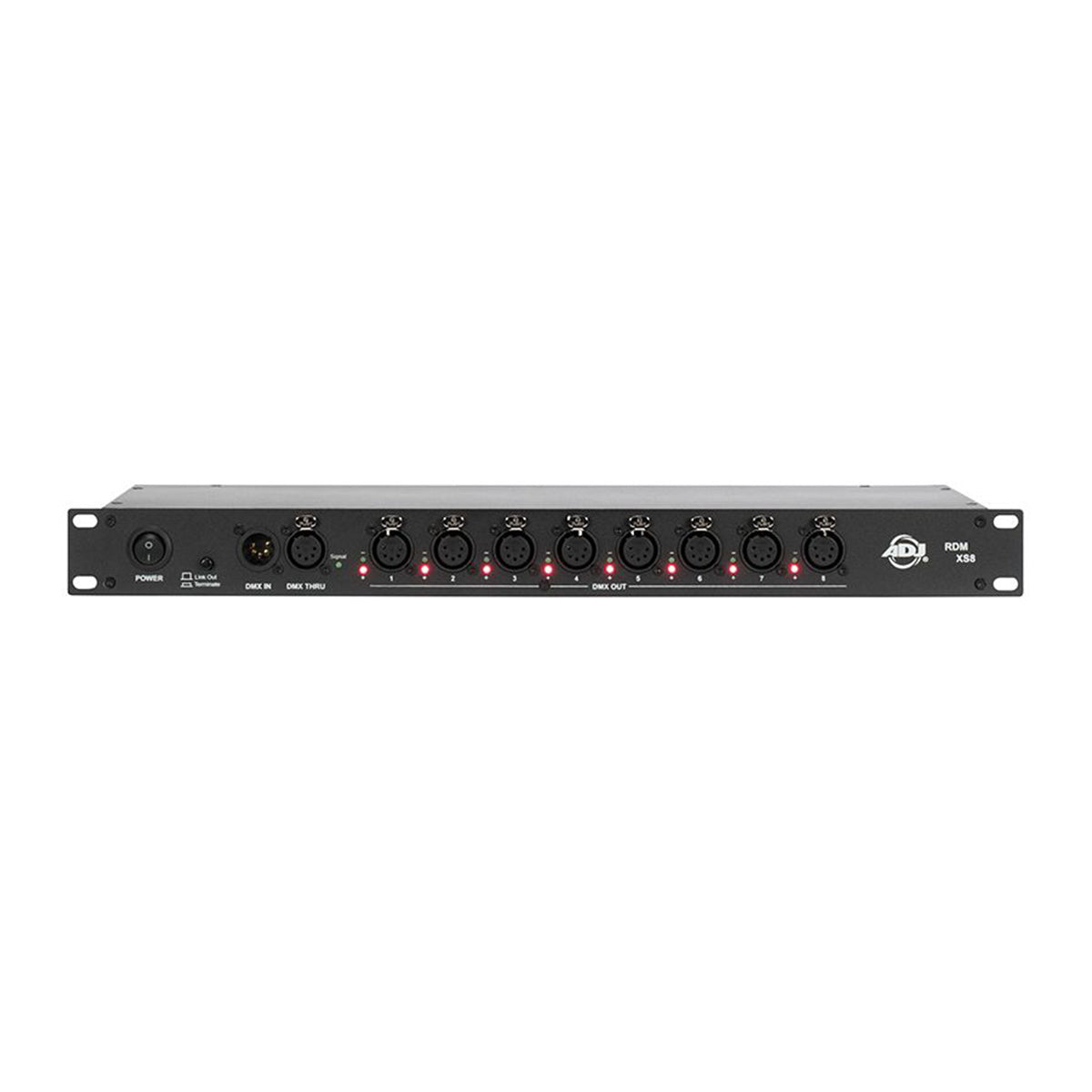 American DJ ADJ RDM XS8 Rackmount DMX Switch Data Splitter 5 Pin XLR CE FCC IP20