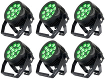 (6) 12P HEX IP Outdoor RGBAW+UV LED DMX Par Can Wash Up-Lights