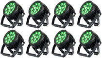 (8) 12P HEX IP Outdoor RGBAW+UV LED DMX Par Can Wash Up-Lights