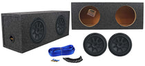 2) Kicker 44CVX104 10" CVX Comp VX 2400w Car Subwoofers+Sealed Sub Box Enclosure