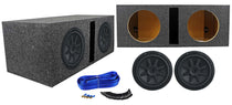 2) Kicker 44CVX104 10" CVX Comp VX 2400w Car Subwoofers+Vented Sub Box Enclosure