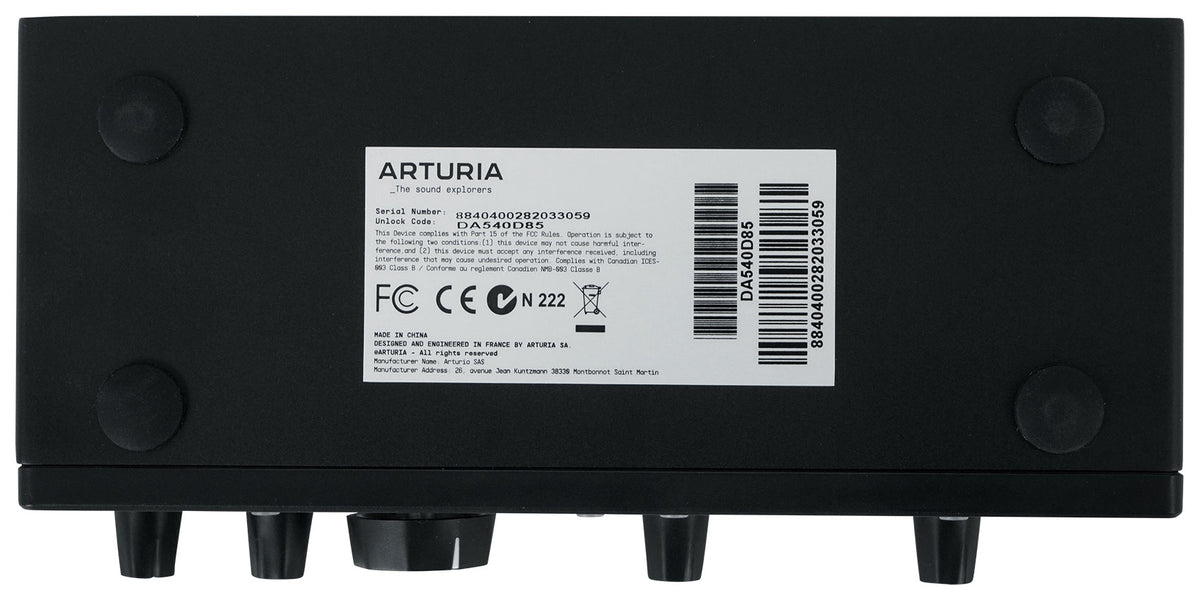 Arturia Minifuse 2 Black 2x2 USB MIDI Audio Recording Interface+Software
