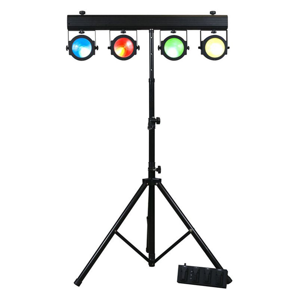 Eliminator Dotz Tpar Sys Plus COB Wash Lights+Foot+Remote Controls+Stand+Bags