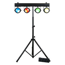Eliminator Dotz Tpar Sys Plus COB Wash Lights+Foot+Remote Controls+Stand+Bags