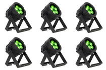 (6) Encore LP5IP 5x20W Outdoor RGBL LED DMX Par Can Wash Lights