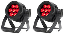 (2) American DJ Encore LP7IP 7x20W Outdoor RGBL LED DMX Par Can Wash Lights