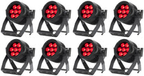 (8) Encore LP7IP 7x20W Outdoor RGBL LED DMX Par Can Wash Lights