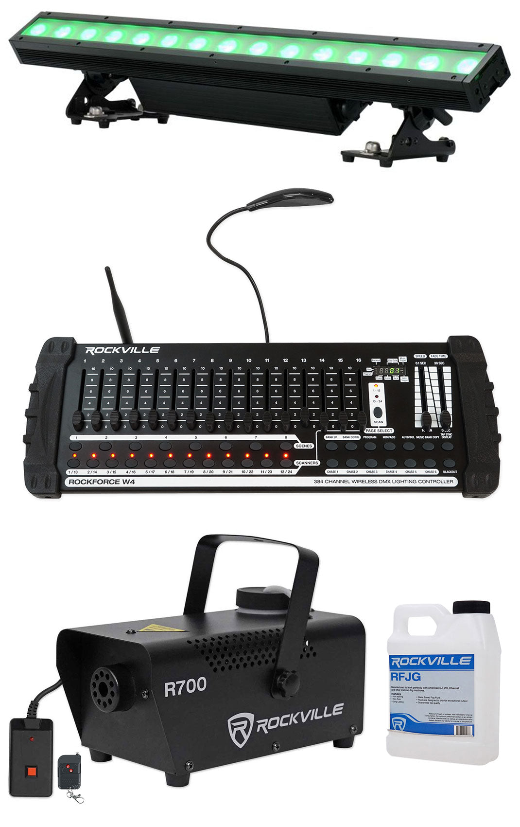 Encore LB15 IP Outdoor LED Wireless DMX Strip Light + Controller + Fogger