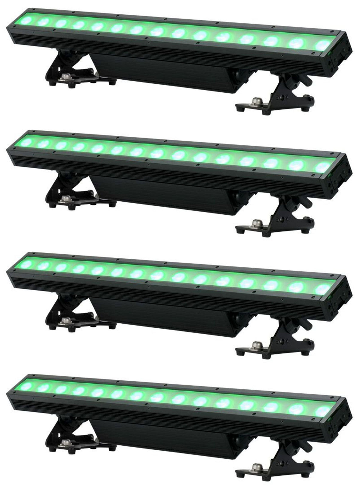 (4) Encore LB15 IP Outdoor RGBL LED Wireless DMX Strip Wash Lights
