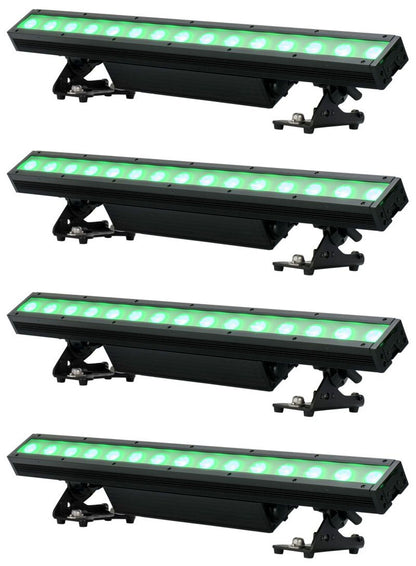 (4) Encore LB15 IP Outdoor RGBL LED Wireless DMX Strip Wash Lights