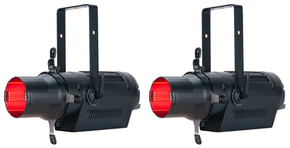 (2) American DJ ENCORE PROFILE PRO COLOR RGBWAL LED DMX Ellipsoidal Spotlights