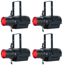 (4) ENCORE PROFILE PRO COLOR 250W RGBWAL LED DMX Ellipsoidal Spotlights