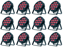(12) LP 12 HEX RGBWA+UV LED DMX Par Wash Lights