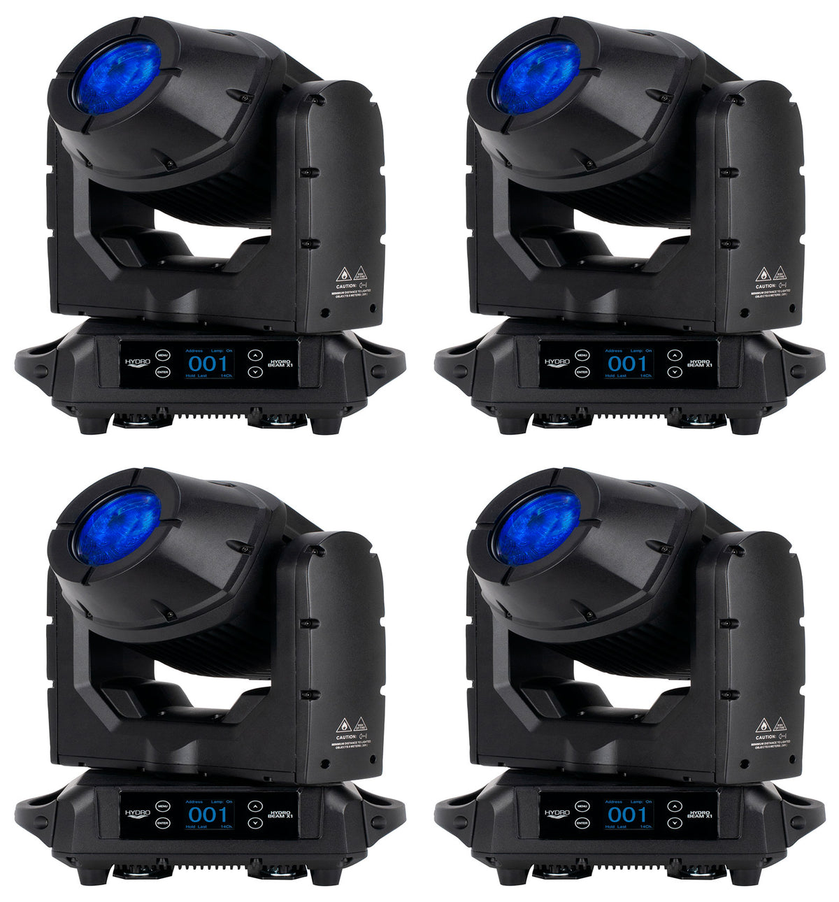 (4) HYDRO BEAM X1 100W Outdoor LED Wireless DMX Moving Head Beam Lights