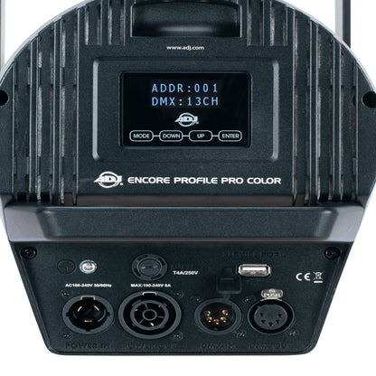(2) American DJ ENCORE PROFILE PRO COLOR RGBWAL LED DMX Ellipsoidal Spotlights