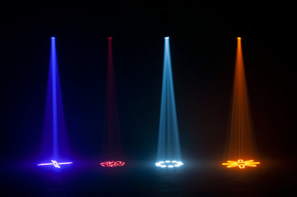 (2) FOCUS SPOT 4Z PEARL 200W CW LED DMX Moving Head Spotlights