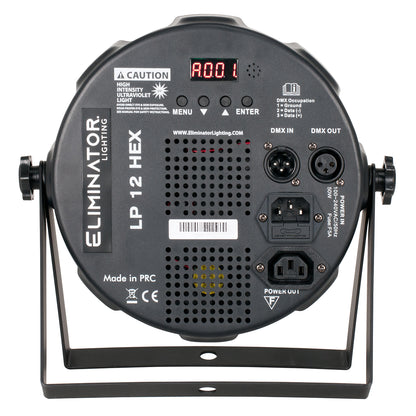 American DJ Eliminator LP 12 HEX 12 x 5 Watt RGBWA+UV LED DMX Par Wash Light ADJ
