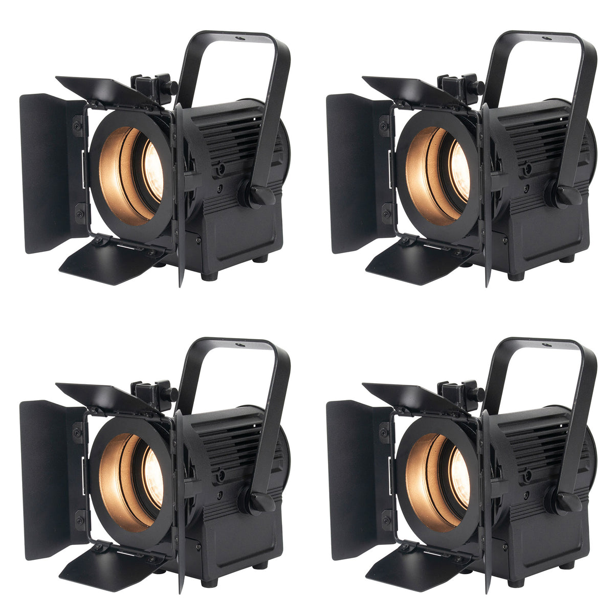 (4) ENCORE FR20 DTW 17W Dim to Warm White LED Fresnel Beam Lights