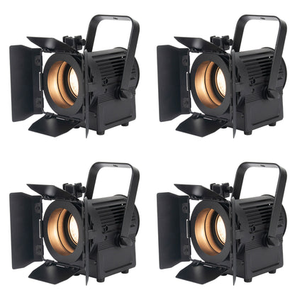 (4) ENCORE FR20 DTW 17W Dim to Warm White LED Fresnel Beam Lights
