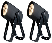 (2) SABER SPOT WW Compact 15 Watt Warm White LED DMX Pinspot Lights