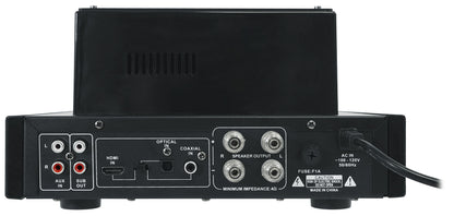 Rockville BluTube LED 70w Bluetooth Tube Amplifier/Home Stereo Receiver in Black