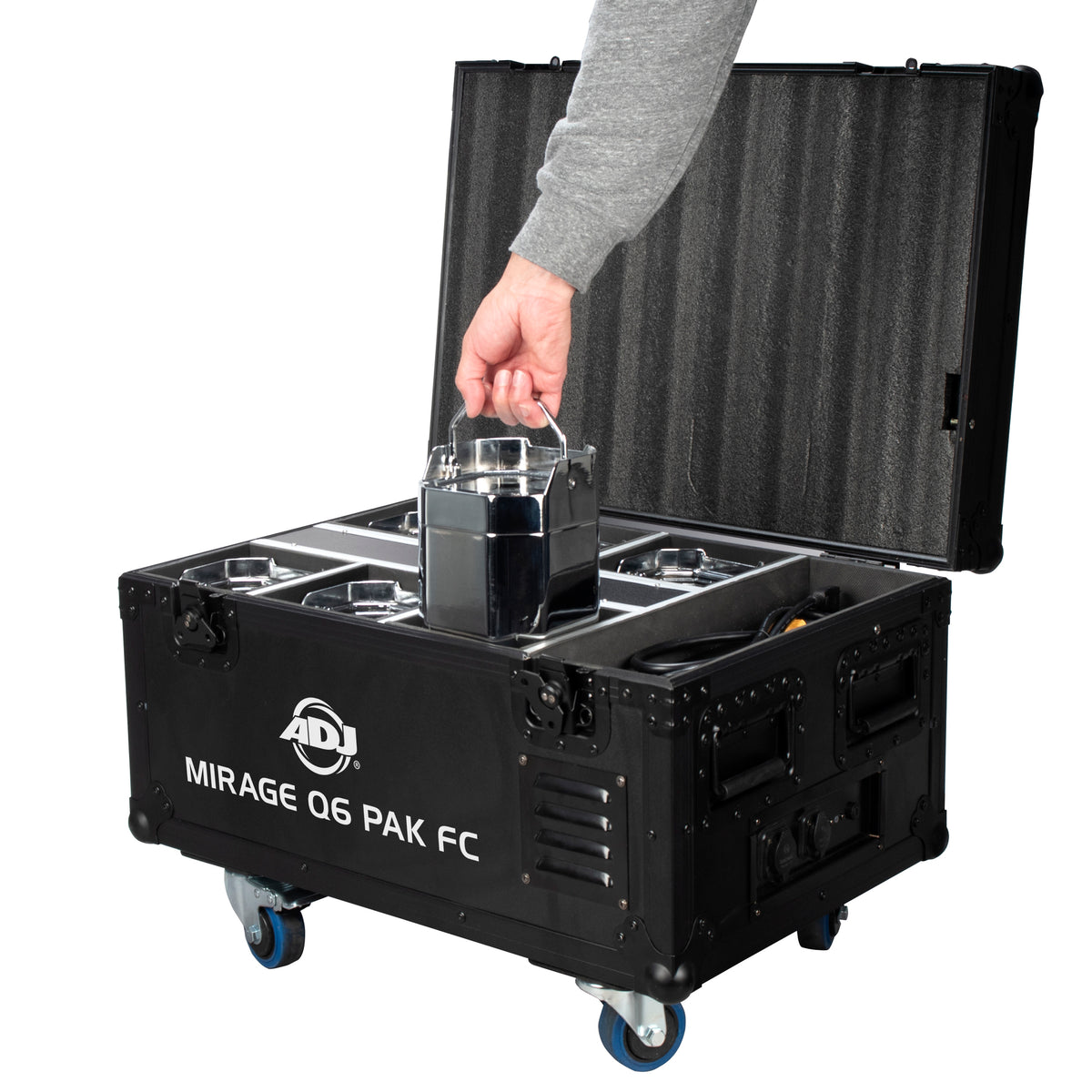 (2) Mirage Q6 Pak 6x IP65 Battery LED Par Wash Lights+Charge Case+Remote