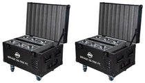 (2) Mirage Q6 Pak 6x IP65 Battery LED Par Wash Lights+Charge Case+Remote