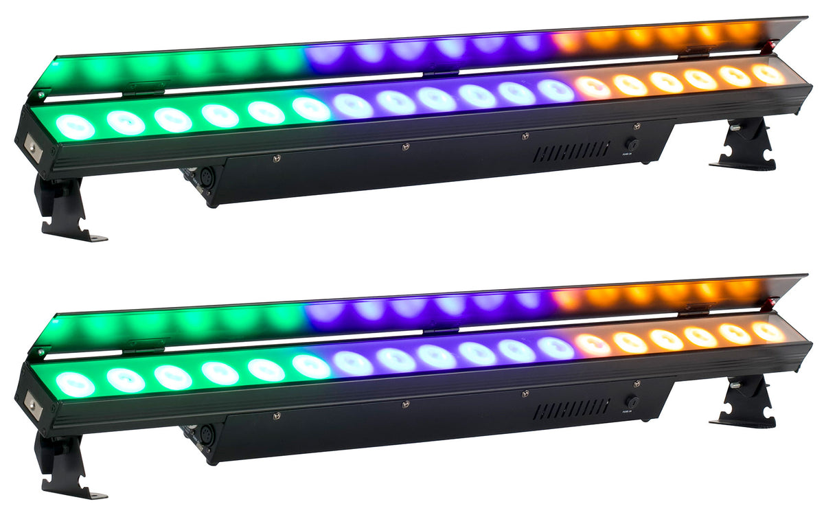 (2) Ultra LB18 18 x 10W RF RGBAL Color Mixing LED DMX Wash Bar Lights