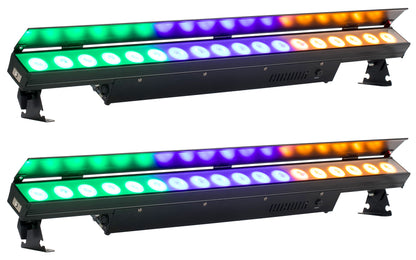 (2) Ultra LB18 18 x 10W RF RGBAL Color Mixing LED DMX Wash Bar Lights