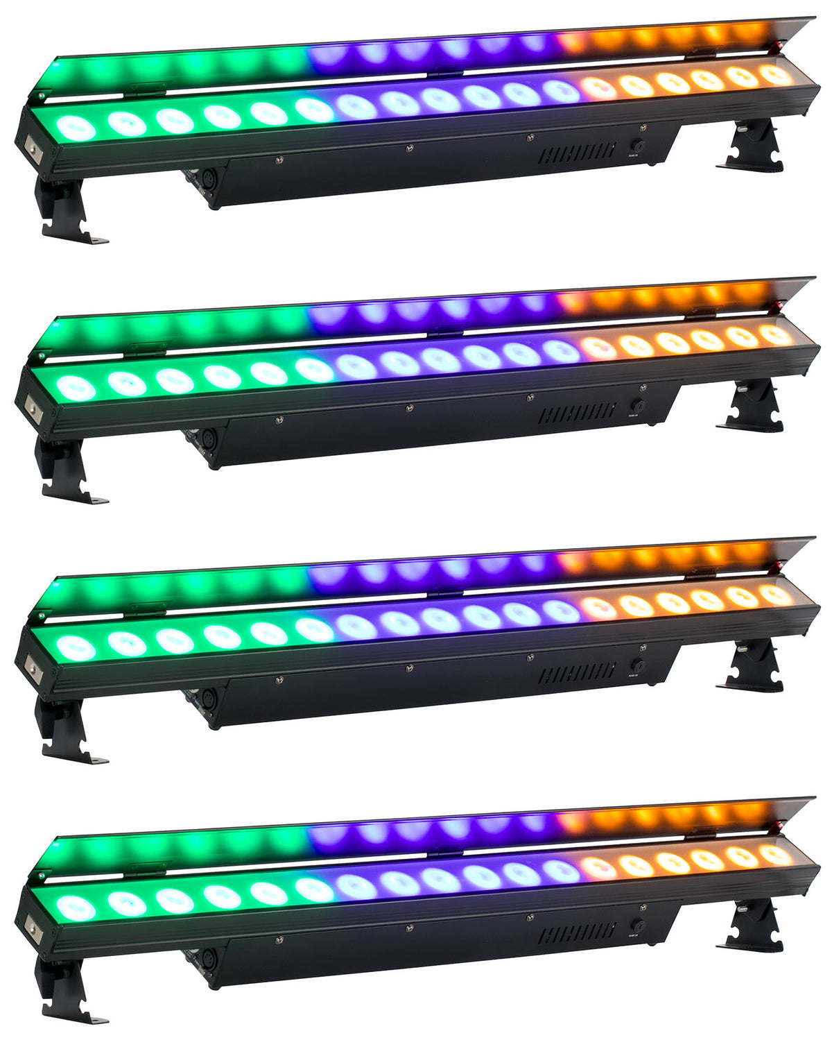 (4) Ultra LB18 18x10W RGBAL LED DMX Wash Bar Lights