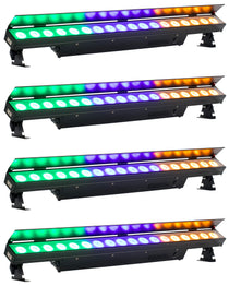 (4) Ultra LB18 18x10W RGBAL LED DMX Wash Bar Lights