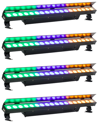 (4) Ultra LB18 18x10W RGBAL LED DMX Wash Bar Lights