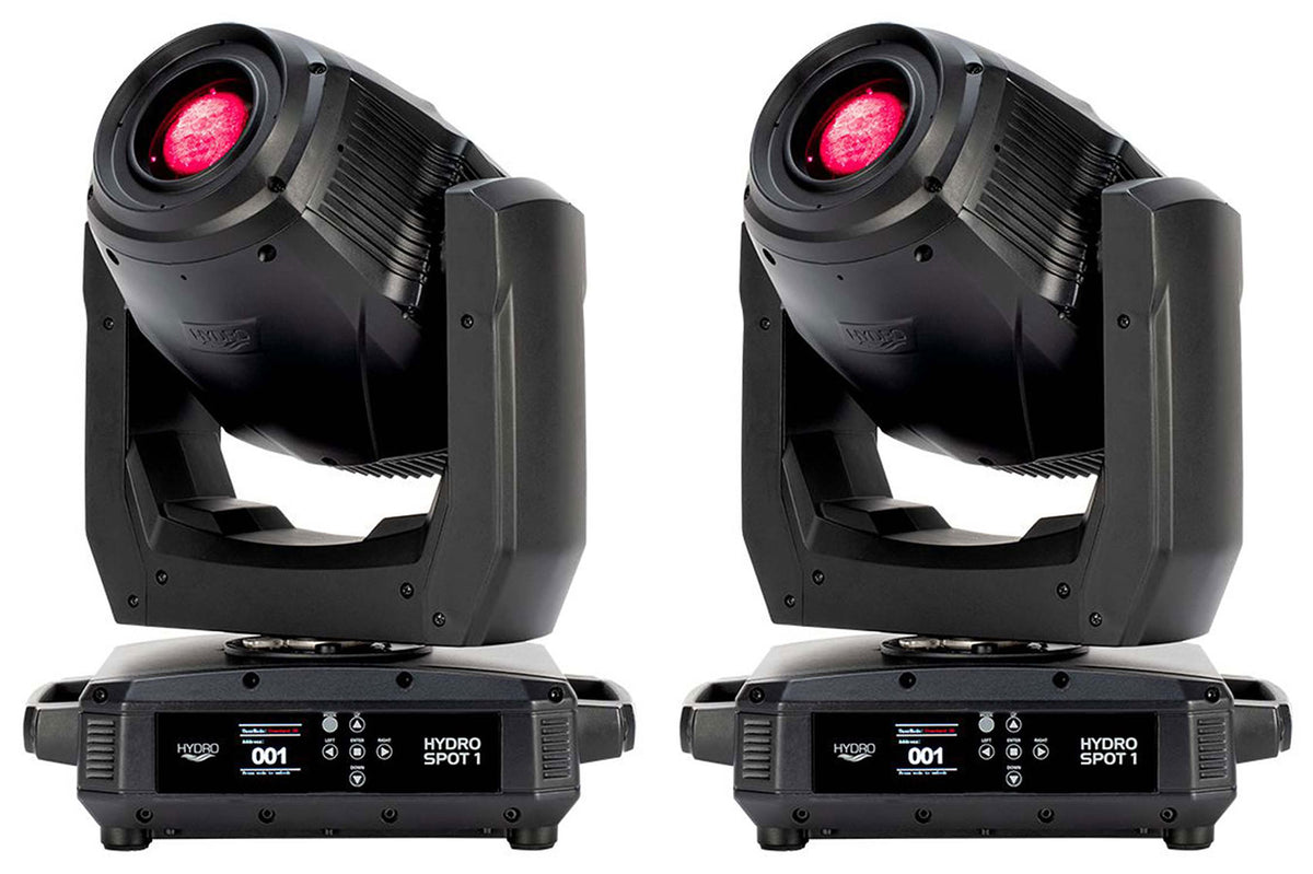 (2) Hydro Spot 1 200W IP65 LED DMX Moving Head Spot Lights